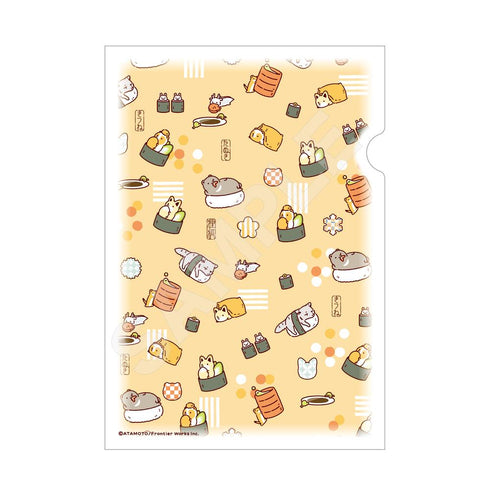 『タヌキとキツネ』和紙ファイル 04 オレンジ(Enjoy!OSUSHI!)